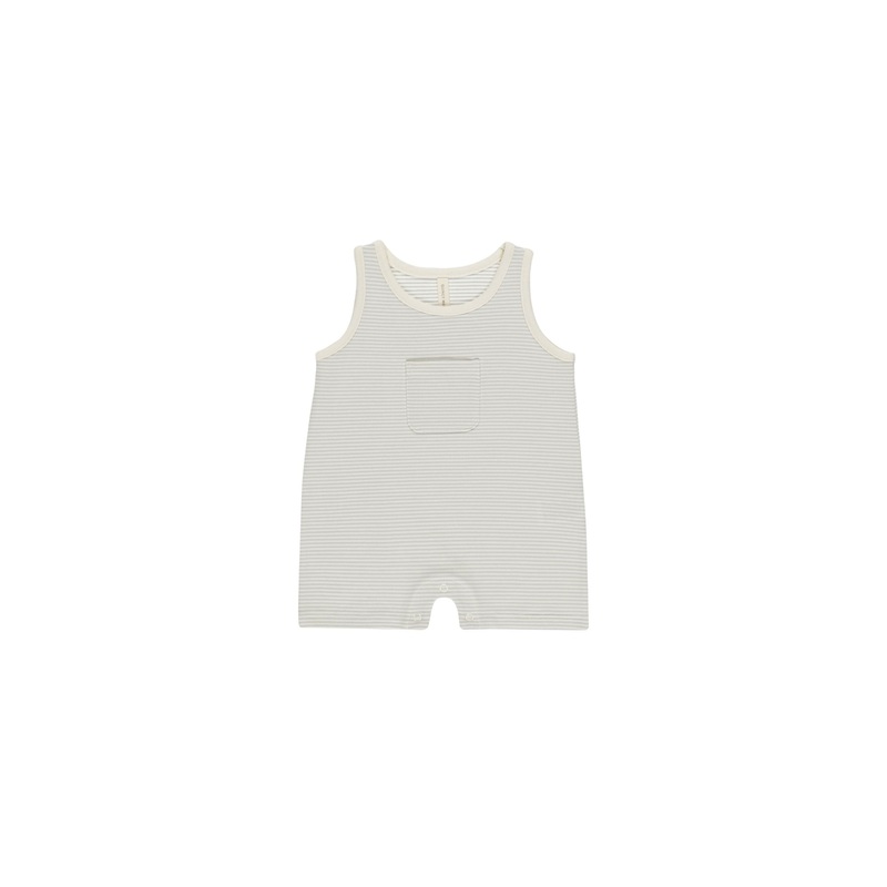 Quincy Mae Sleeveless One-Piece – Sky Micro Print