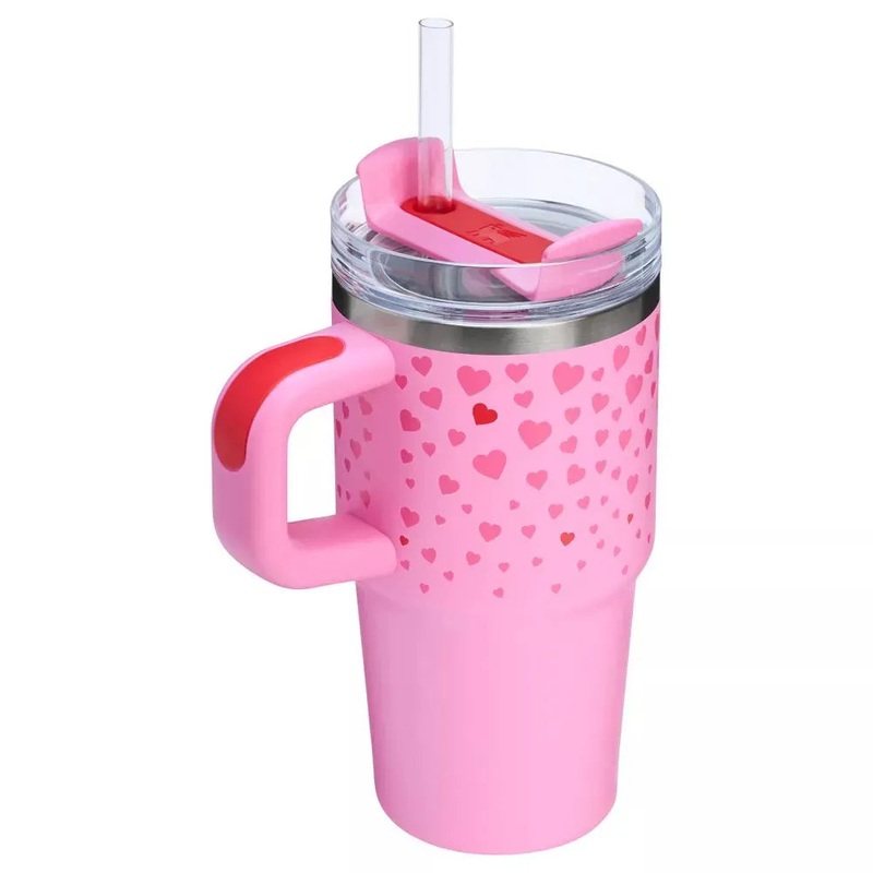 20 Oz Stainless Steel H2.0 FlowState Quencher Tumbler With Handle – Valentine’s Day Edition (See Description)