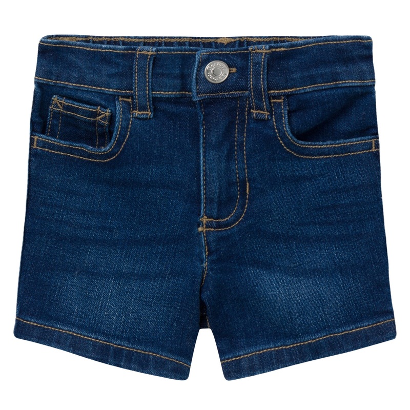 Infant & Toddler Neutral Dark Wash Denim Shorts
