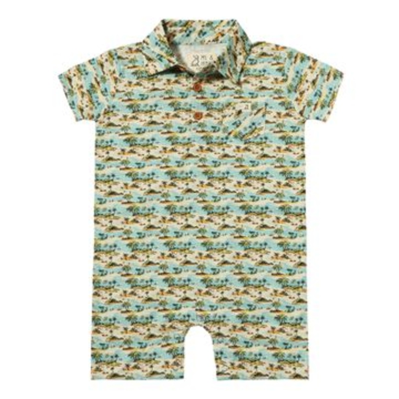 Me & Henry Molokai Printed Romper