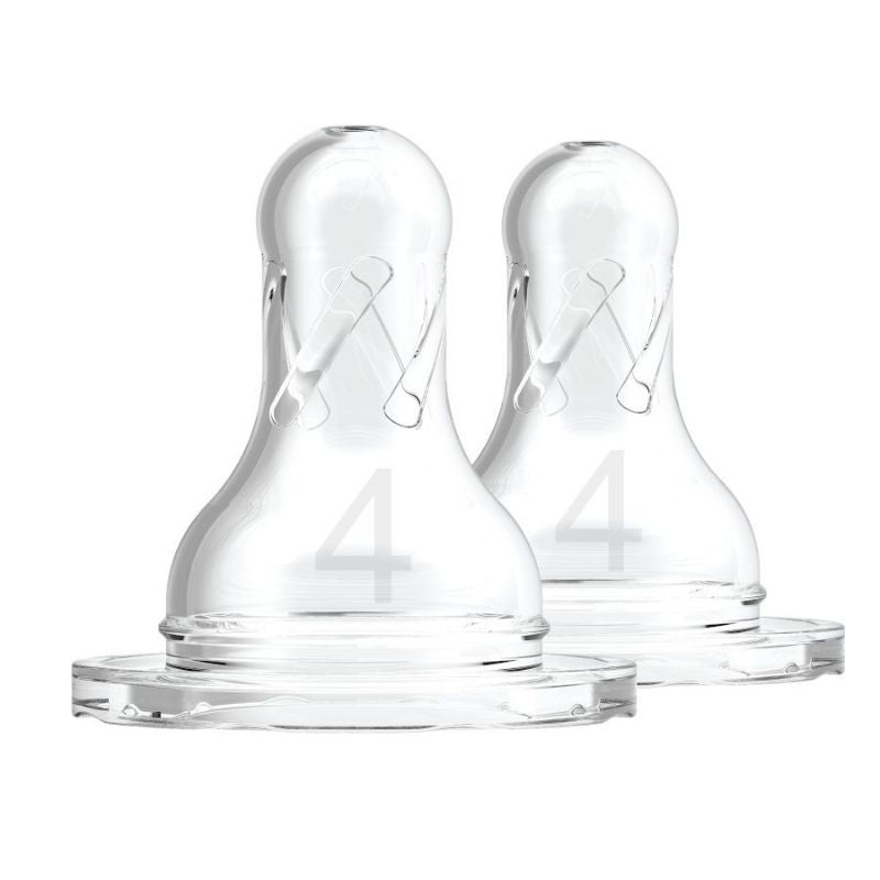 Natural Flow Original-Narrow Neck Baby Bottle Nipples – 6 Pack
