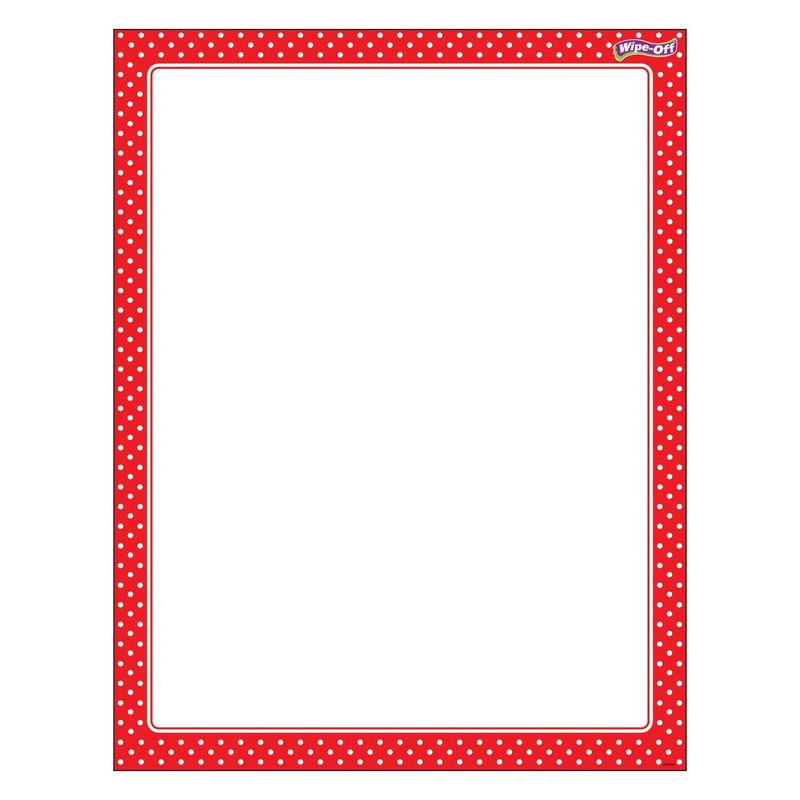 Polka Dots Red Wipe-Off Chart