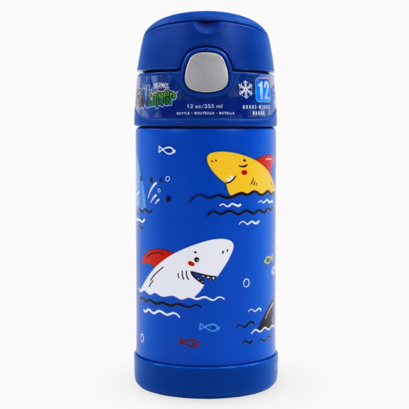 Thermos  Funtainer Vacuum Insulated Straw Bottle – Sharks (355 ml)