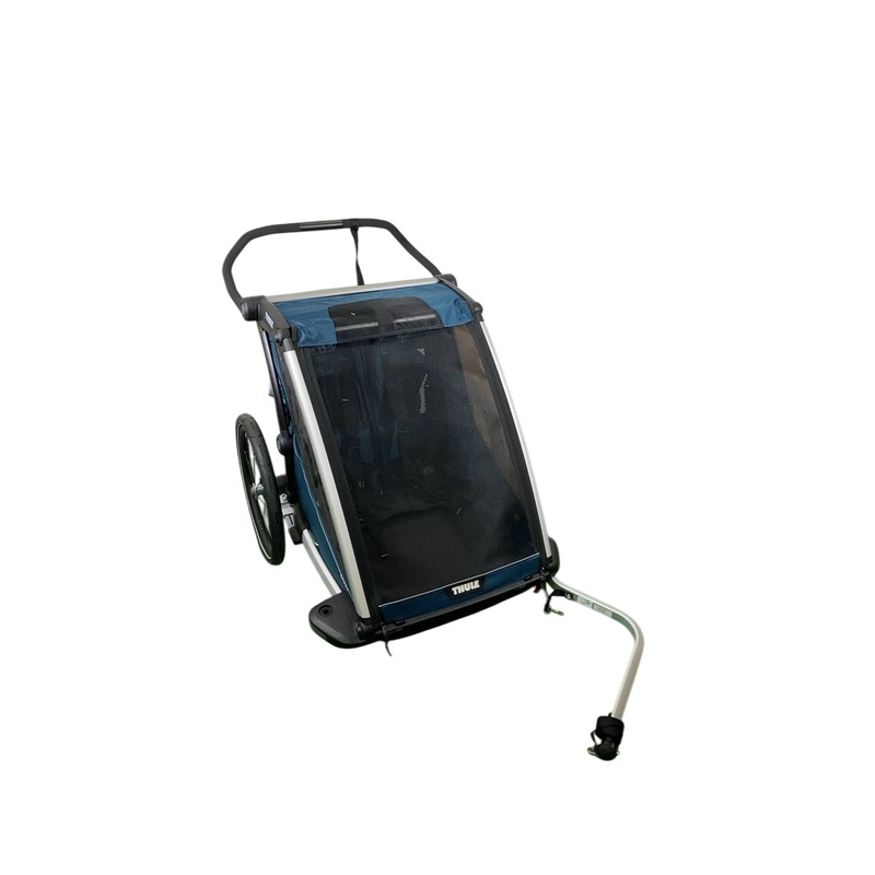 Thule Chariot Cross Bike Trailer Stroller 2 Seat, 2021, Majolica Blue
