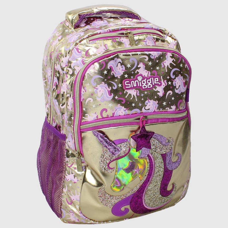 Unicorn 17 Inches Backpack & Gold