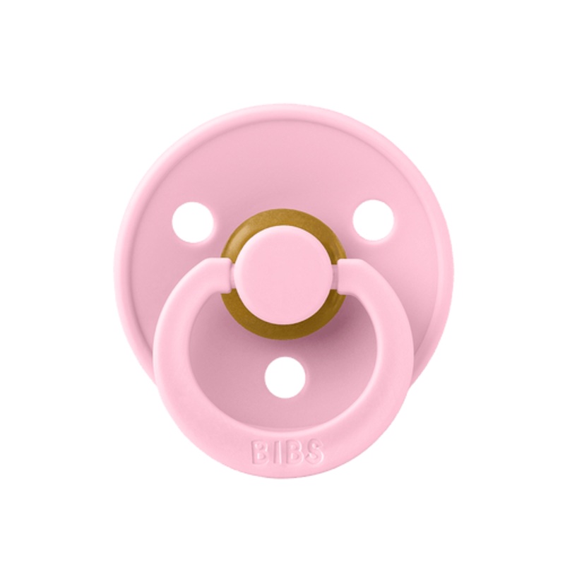 BIBS Color Pacifier Round Latex Size 1  Baby Pink
