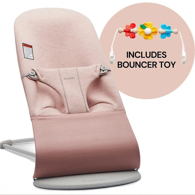 Bouncer Bliss. 3DJersey Light pink + Toy Bar (See Description)
