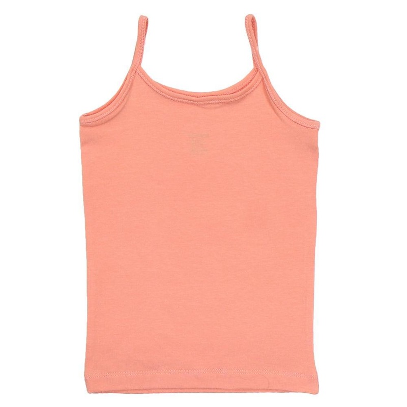 Girls Cotton Sleeveless Undershirt  Salmon Pink
