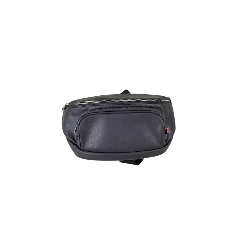 Kibou Vegan Leather Diaper Bag, Charcoal