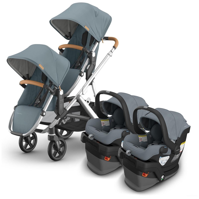 UPPAbaby Vista V3 Twin Stroller with RumbleSeat V3 + Mesa V3 Travel System Bundle – Callum / Callum