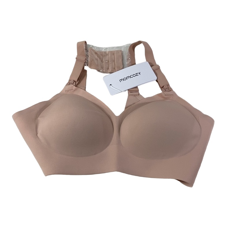 Momcozy SMOOTH- Ultra Soft Omni Maternity Nursing Bra, Medium, Beige