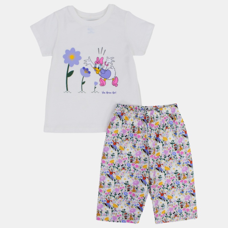 Girls Cotton Pajama Set  Daisy Duck Design