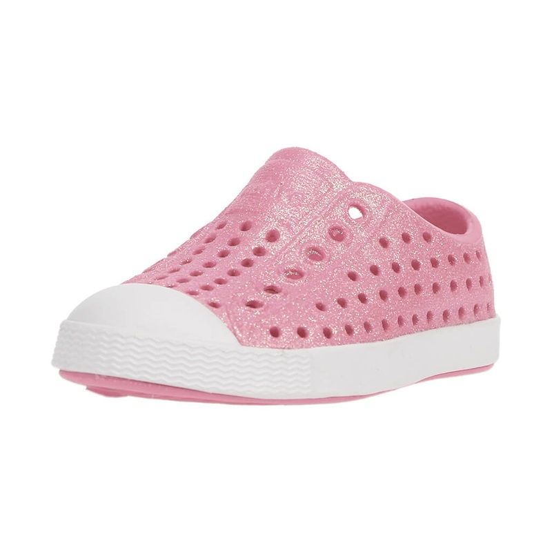 Jefferson Shoes Milk Pink Bling/Shell White