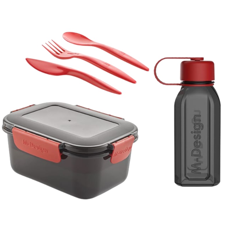 M-Design Lunch Set – 1.1 L Red/Black