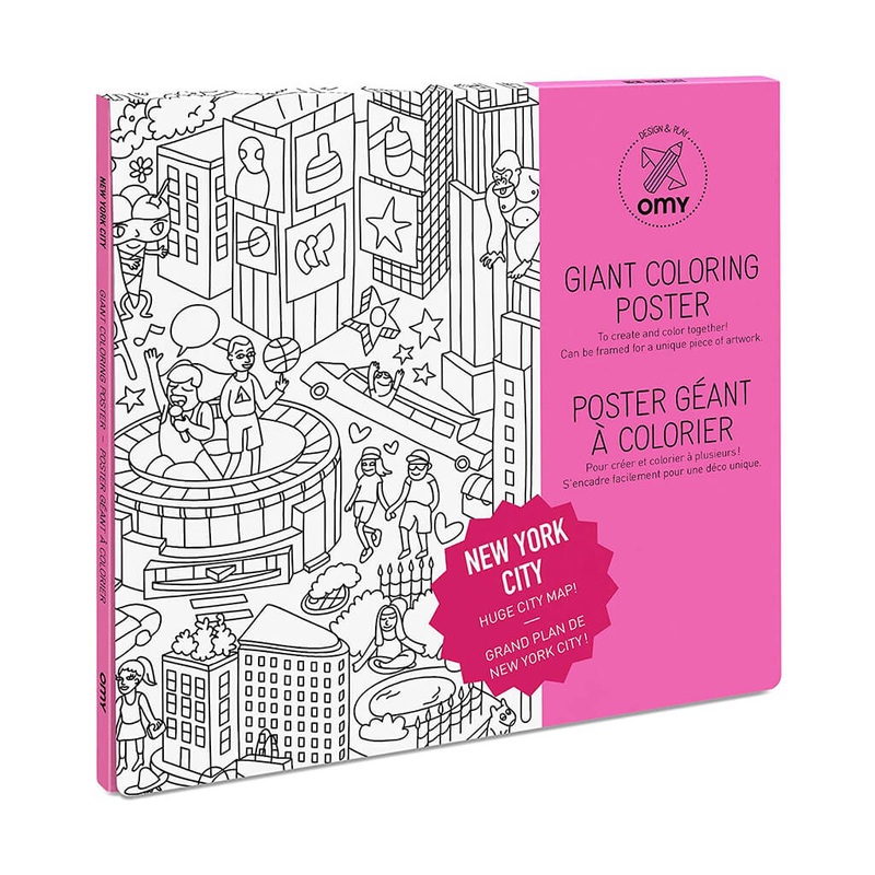 Omy Design Giant Frameable Coloring Poster New York