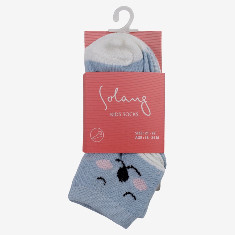 Unisex Baby Cotton Socks – Multicolor with Dog Print