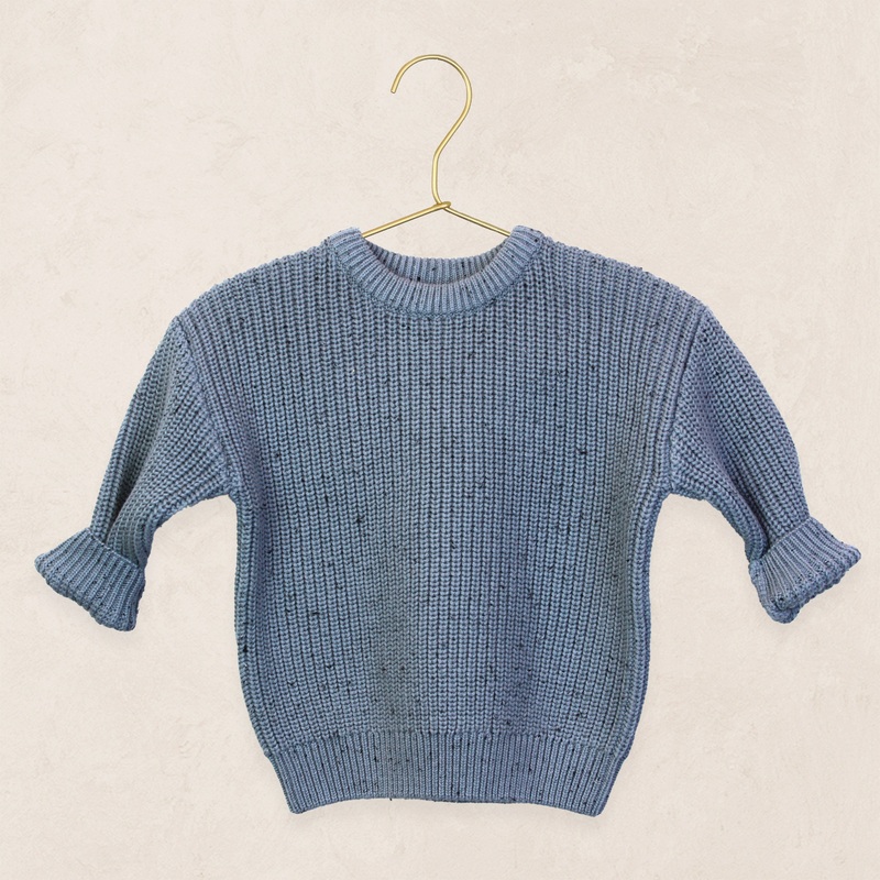 Knit Chunky Sweater – Cadet Speckle