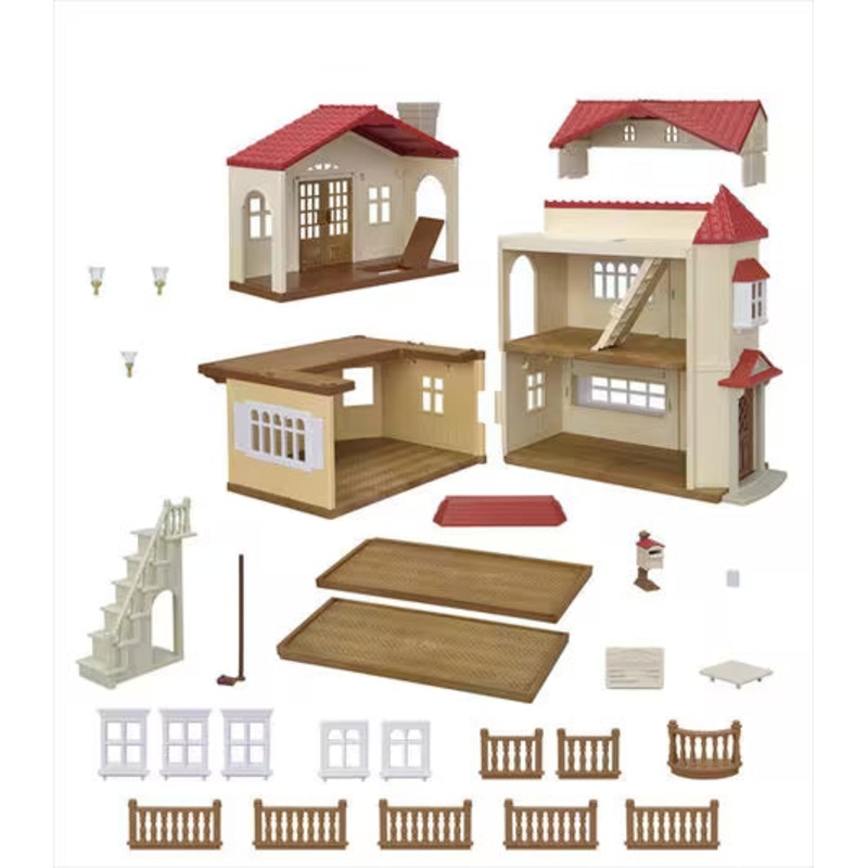 Calico Critters Red Roof Country Home Gift Set -Secret Attic Playroom