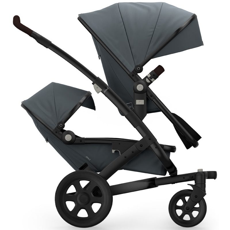 Joolz Geo 2 Tailor Twin Stroller – Black/Grey/Black/Dark Brown Ajour