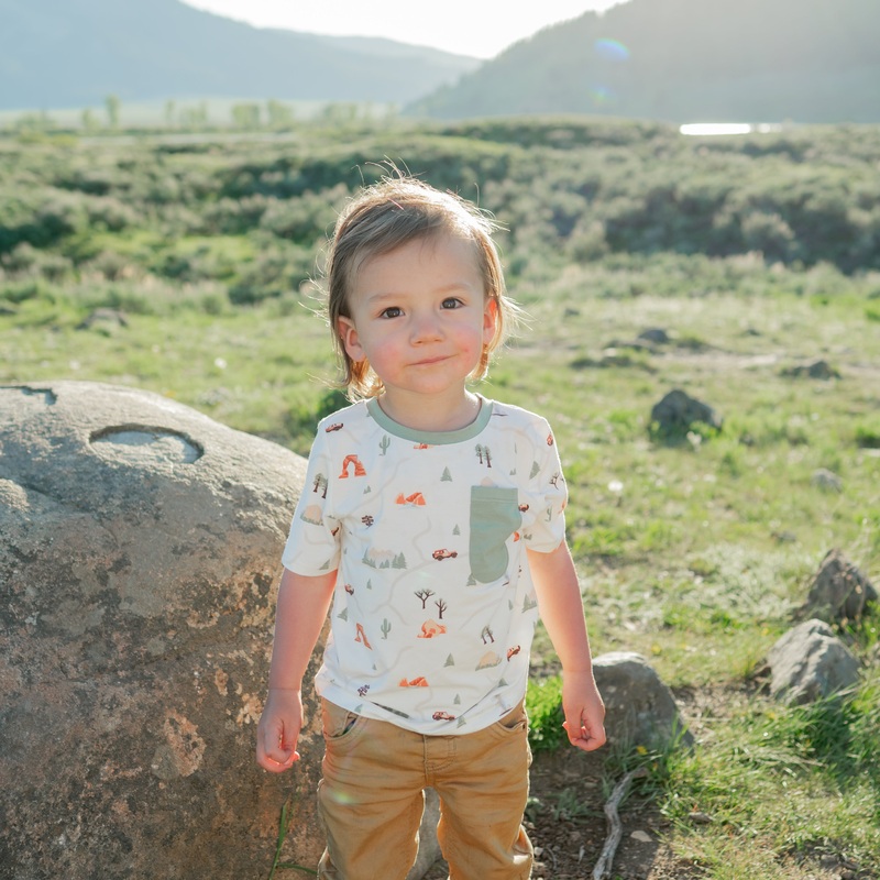 Toddler Crew Neck Tee in Road Trip