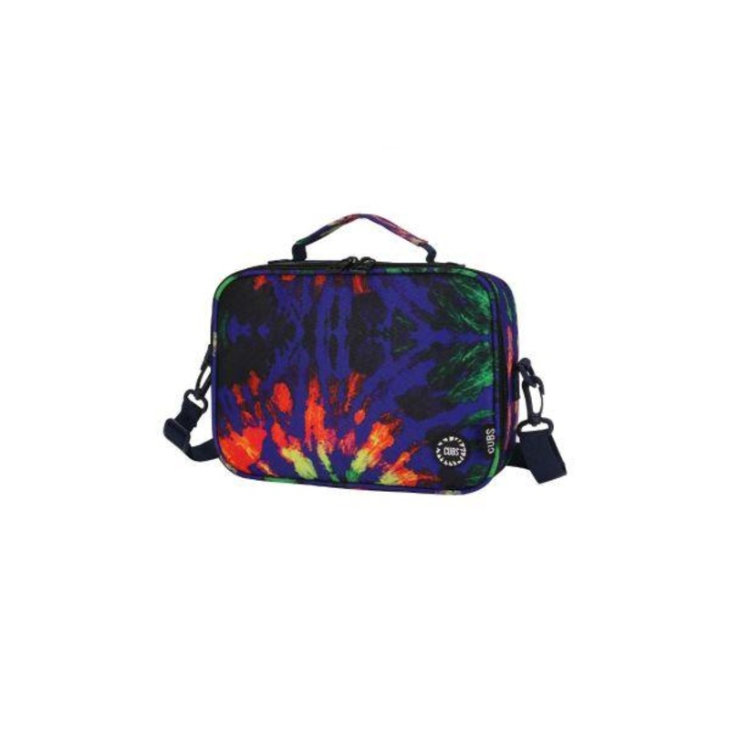 Cubs Red & Black Tie Dye Lunch Bag