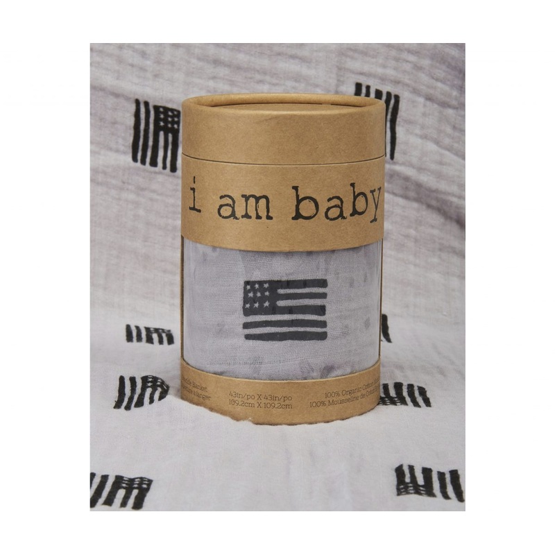Muslin Swaddle – American Black/Grey