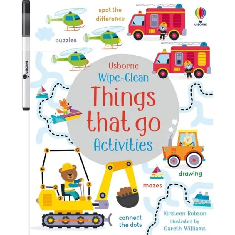 Usborne Wipe-Clean Things That Go Activities