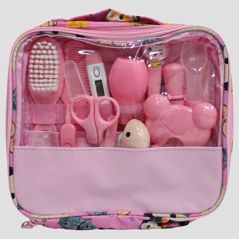 Baby Grooming & Healthcare Kit  13-Piece Set (Pink)