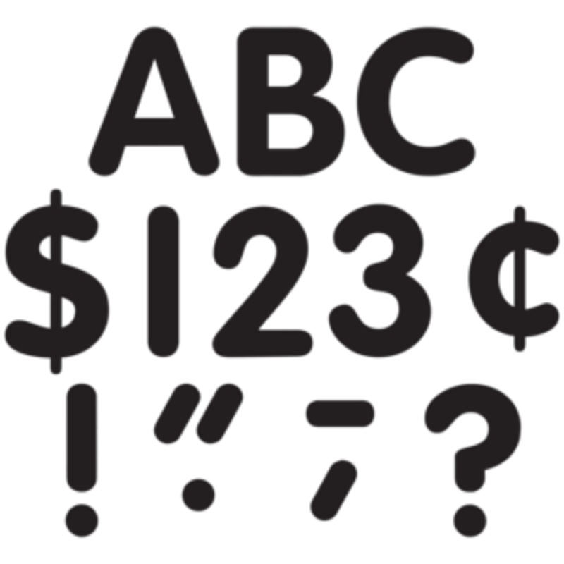Black Classic 4″ Letters Uppercase Pack