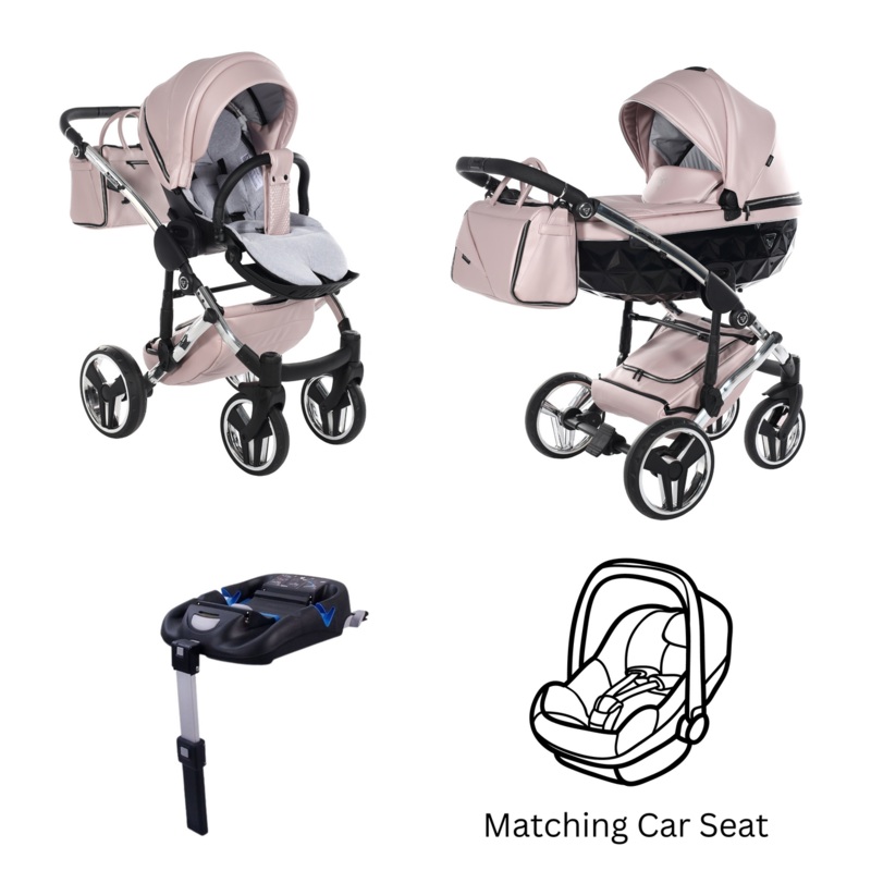 JUNAMA FLUO LINE PINK – 4IN1 (INCLUDES CAR SEAT & ISOFIX BASE)