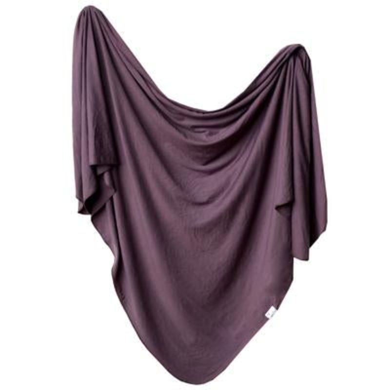 Knit Swaddle Blanket – Plum