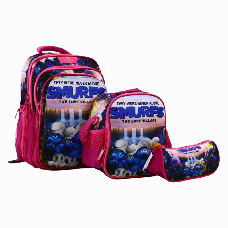 Smurfs School Set 3 Faces in 1  17 Inches