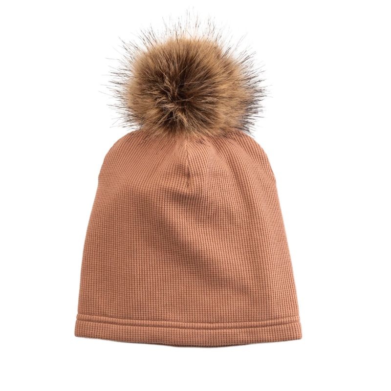 Waffle Pom Pom Hat