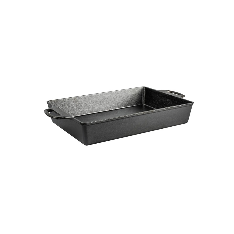 6.4qt Cast Iron Baking Casserole Black