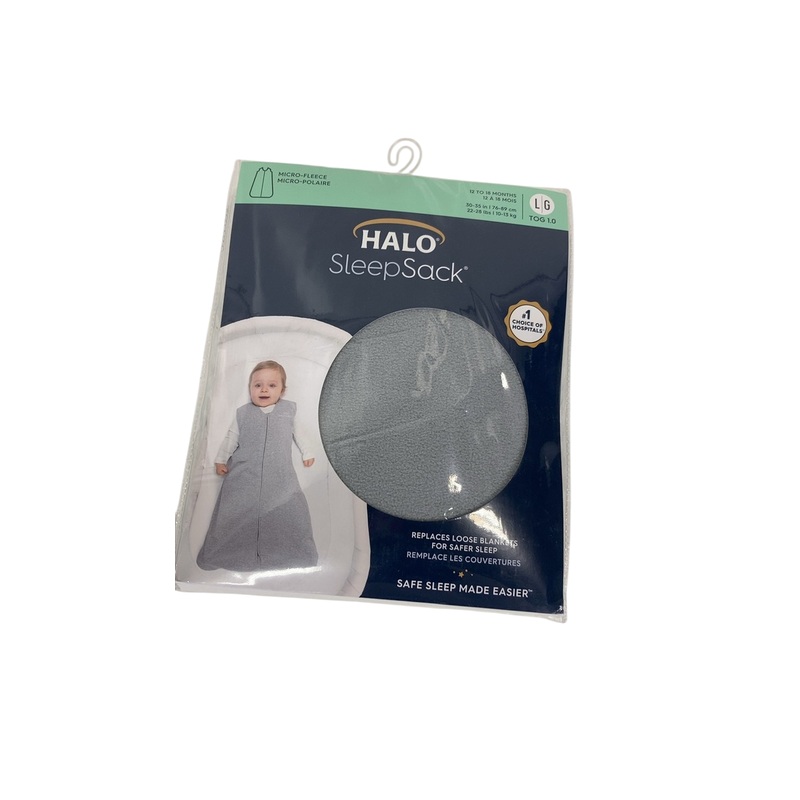 Halo Micro-Fleece SleepSack, Gray, Large
