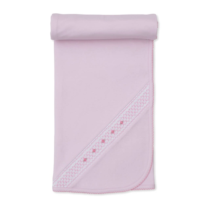 Hand Smocked Blanket Pink