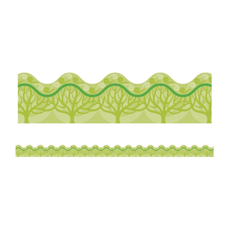 Eco-Trees Scalloped Bulletin Board Borders