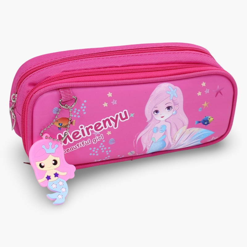 Mermaid Pencil Case  Fuchsia