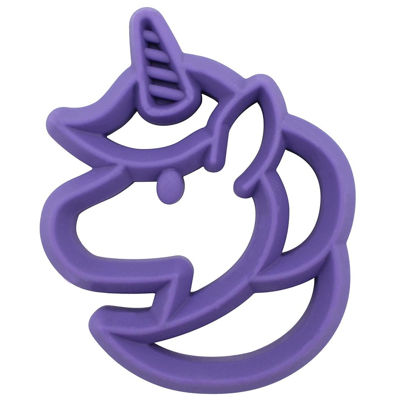 Itzy Ritzy Chew Crew Silicone Teether Purple Unicorn