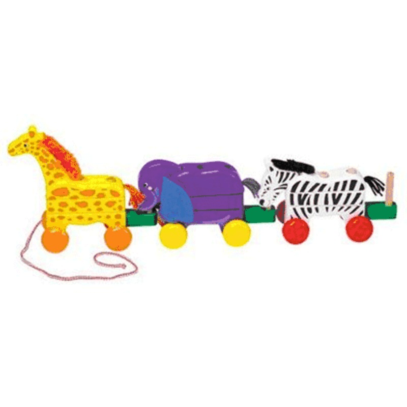 Melissa Doug Pull Along Zoo Animals Toy