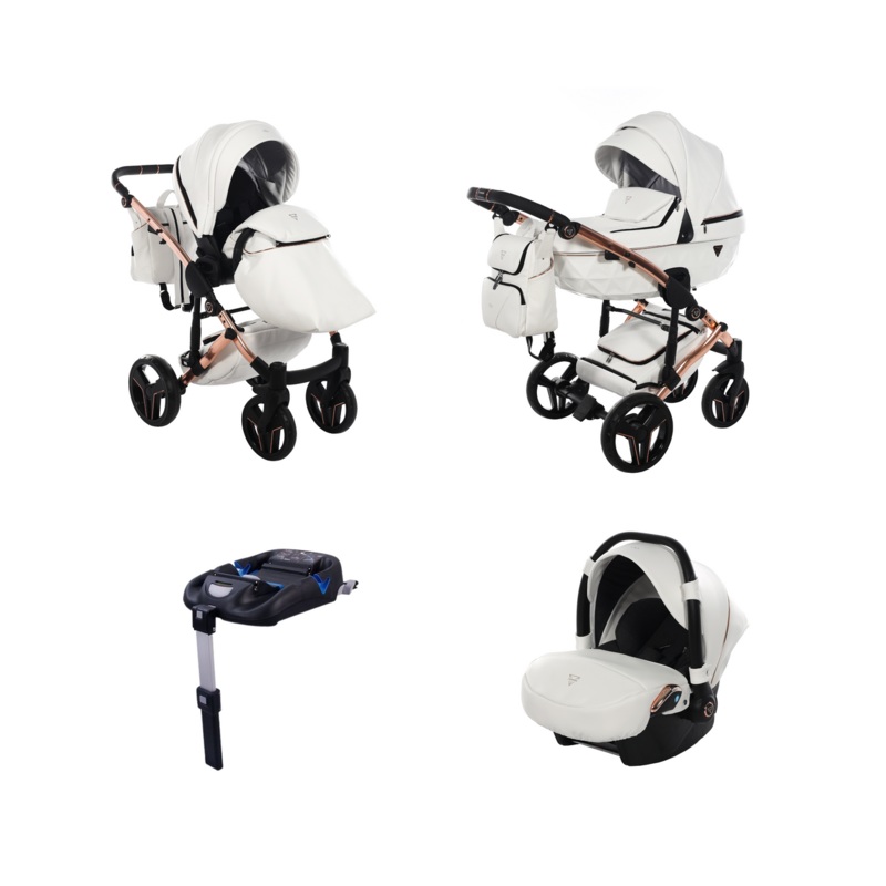 JUNAMA S-CLASS WHITE – 4IN1 (INCLUDES CAR SEAT & ISOFIX BASE)