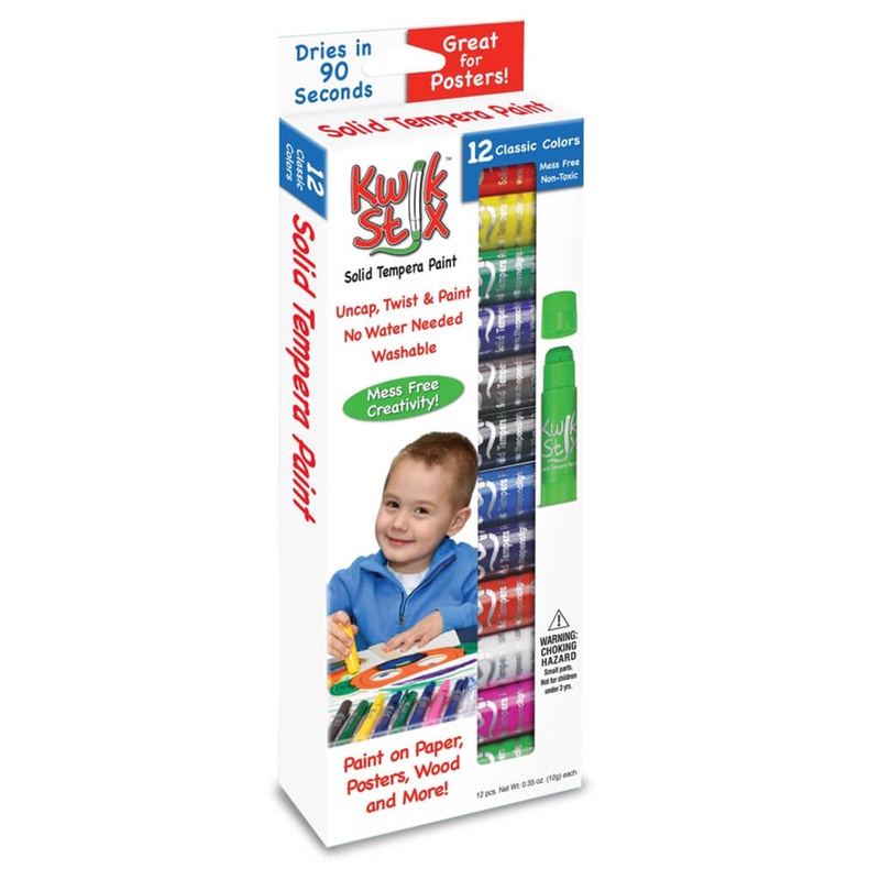 Kwik Stix Solid Tempera Paint 12 Classic Colors