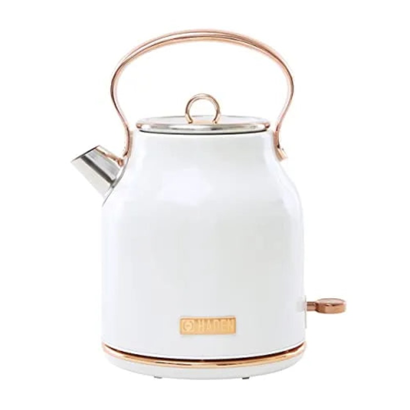 Heritage 1.7 L-7 Cup Electric Kettle – Ivory/Copper