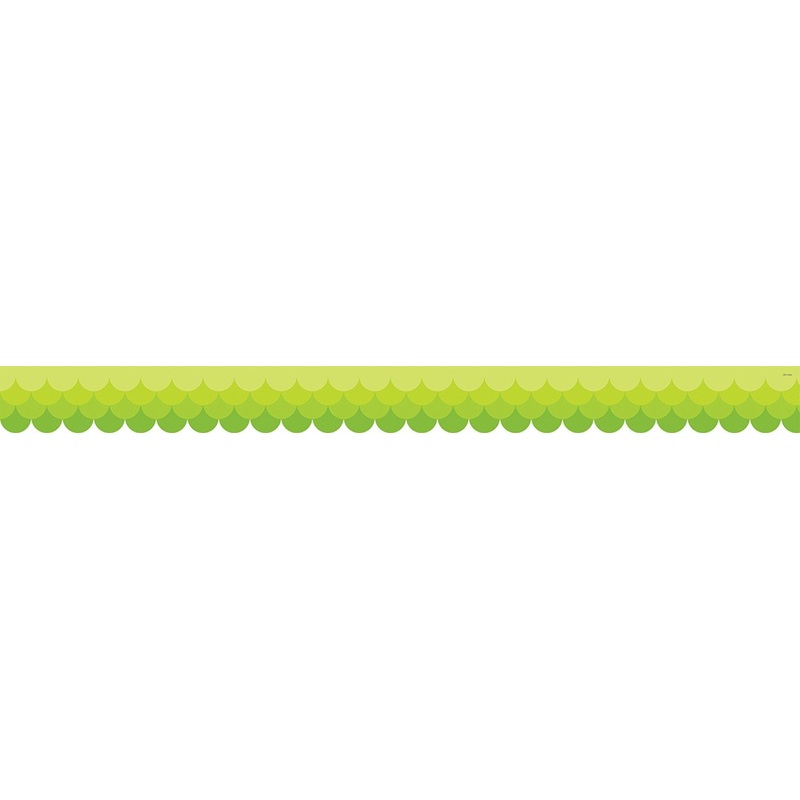 Ombre Lime Scallops Border