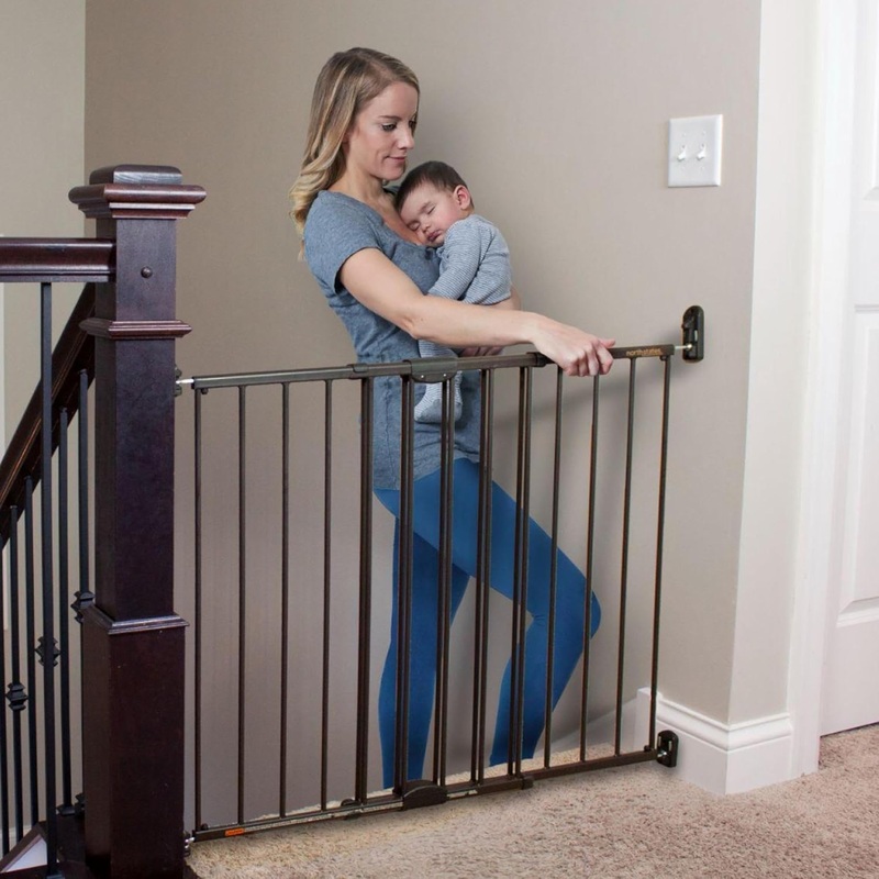 Toddleroo By North States Easy Swing & Lock Baby Gate, Matte Bronze, Series 2, 31″ Tall