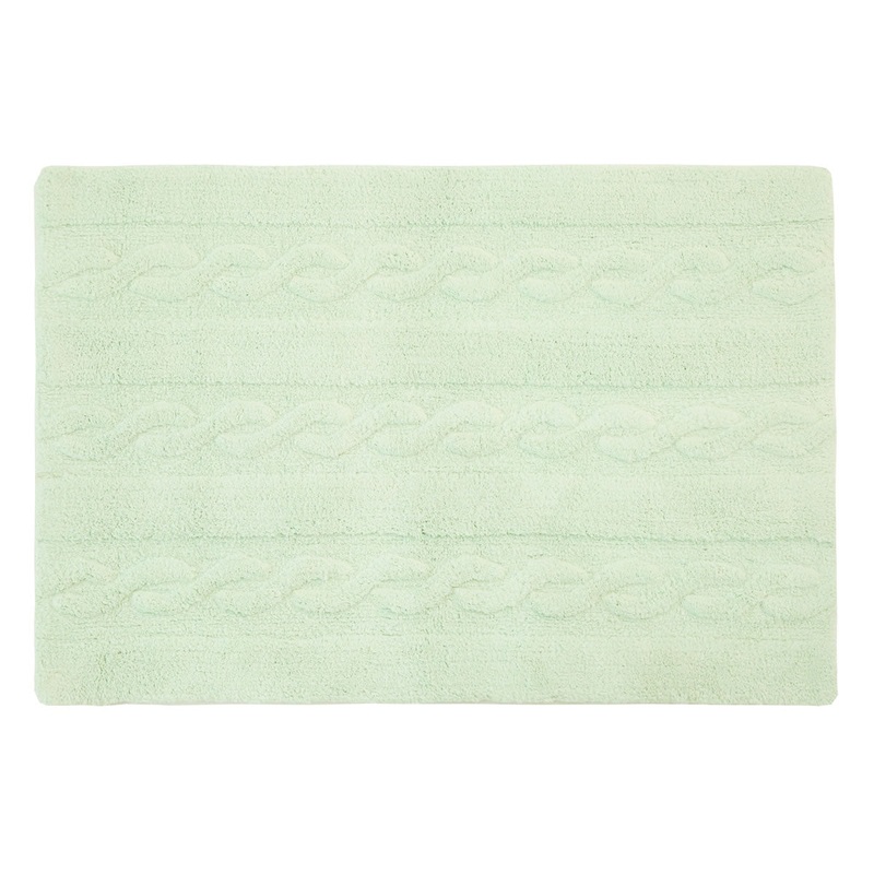 Lorena Canals Braids Rug – Soft Mint (2′ 6″ x 4′)