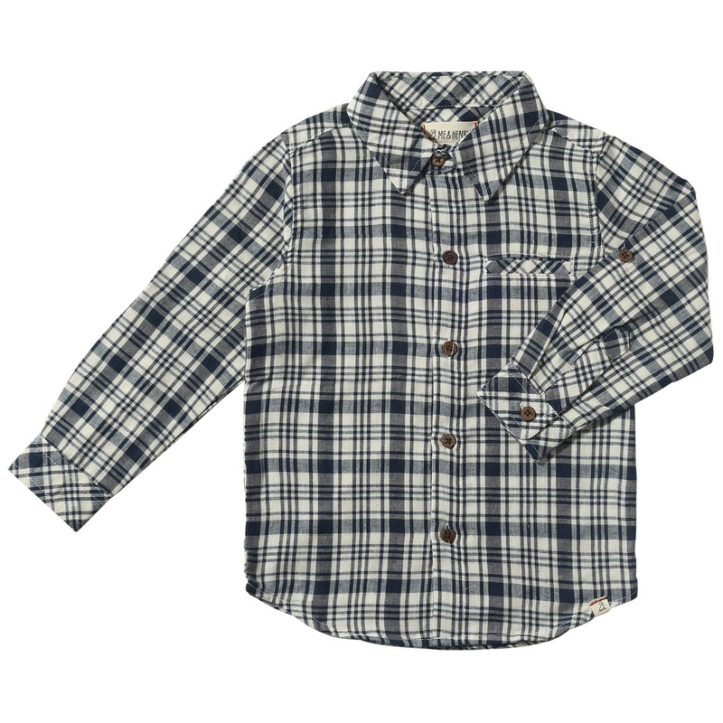 Me & Henry Atwood Woven Shirt | Navy/White Plaid