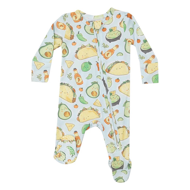 ADR 2-Way Zipper Footie Happy Tacos