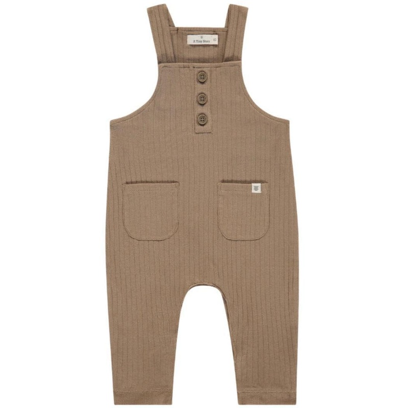 Babyface – Organic Ribbed Overalls – Caramel