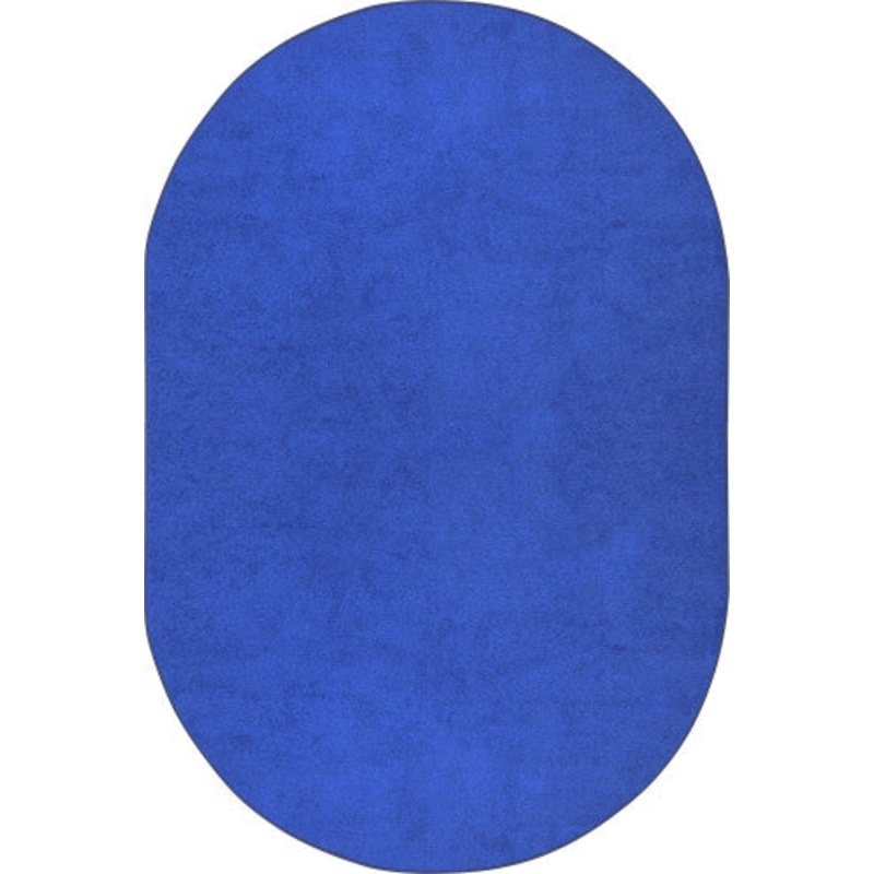 Endurance Solid Color Rug, 6′ x 9′ Oval, Royal Blue